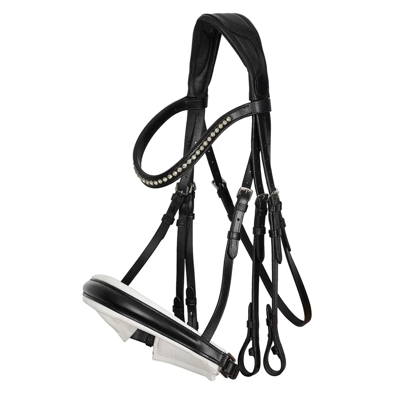 Imperial Riding Fria Weymouth Bridle - Black/White